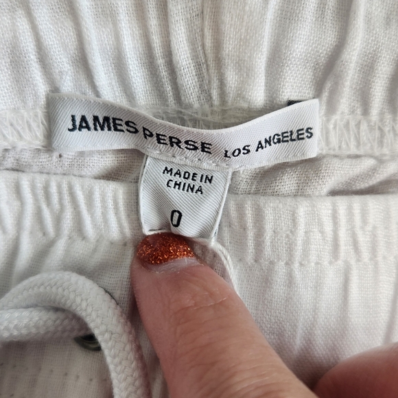 New James Perse White Linen Drape Pant - Picture 3 of 8